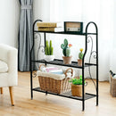 3-Tier Scrollwork Designed Metal Plant Stand-Black by LJGDeals