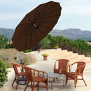 10 Feet Patio Offset Umbrella Market Hanging Umbrella for Backyard Poolside Lawn Garden by LJGDeals