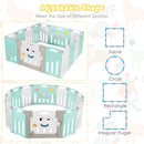 14-Panel Foldable Baby Playpen Kids Activity Centre-Green by LJGDeals