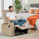 Recliner Chair Single Sofa Lounger with Arm Storage and Cup Holder for Living Room by LJGDeals