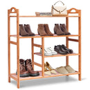 4 Tiers Multifunction Bamboo Storage Shoe Rack for Entryway Hallway by LJGDeals