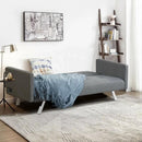 3 Seat Convertible Linen Fabric Futon Sofa with USB and Power Strip by LJGDeals