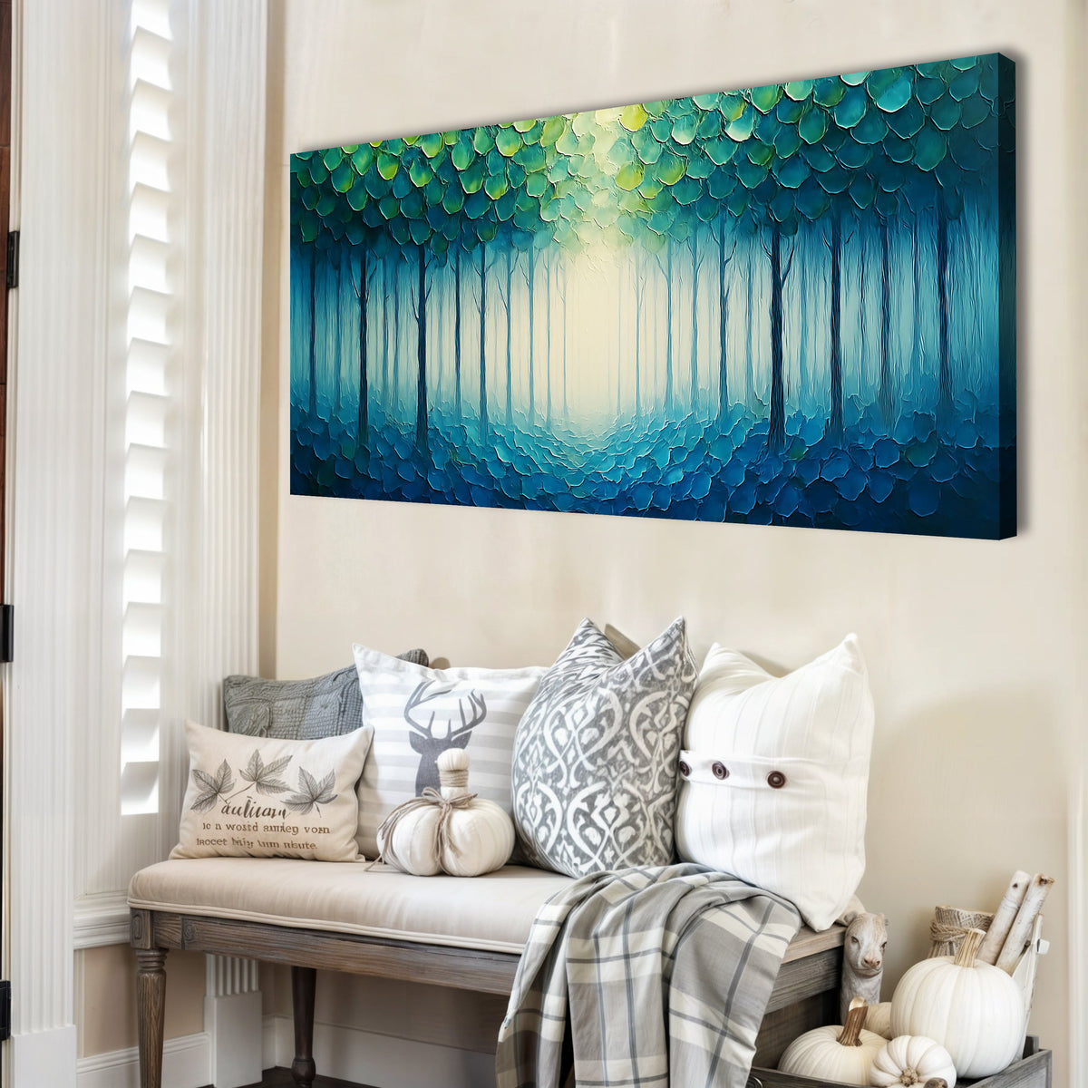 Forest Whispers Impasto Wall Art, photo 4 of 10
