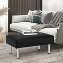 Rectangle Tufted Ottoman with Stainless Steel Legs for Living Room by LJGDeals