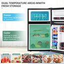 3.2 cu ft. Compact Stainless Steel Refrigerator by LJGDeals