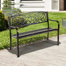 Outdoor Furniture Steel Frame Porch Garden Bench by LJGDeals