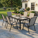 Lume Textilene Stackable Dining Set, 7-Piece