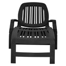 Adjustable Patio Sun Lounger with Weather Resistant Wheels by LJGDeals
