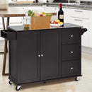 Kitchen Island 2-Door Storage Cabinet with Drawers and Stainless Steel Top by LJGDeals