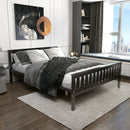 Queen Wood Platform Bed with Headboard by LJGDeals