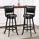 Set of 2 29 Inch Swivel Bar Height Stool Wood Dining Chair Barstool by LJGDeals