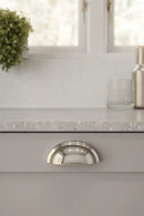 Polished Nickel "Baron" Cup Pull and Knobs