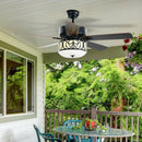 52 Inch Ceiling Fan with Light Reversible Blade and Adjustable Speed by LJGDeals