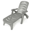 5 Position Adjustable Folding Lounger Chaise Chair