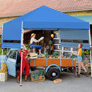 17 Feet x 10 Feet Foldable Pop Up Canopy with Adjustable Instant Sun Shelter by DirectDeals