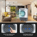 4-in-1 Industrial Evaporative Air Cooler Fan with 12 Gallon Tank and Wheels-Gray by LJGDeals