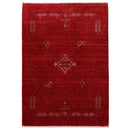 Red Center Medallion Tribal Design Hand Loomed Wool Area Rug