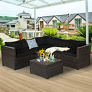 6 Pieces Patio Furniture Sofa Set with Cushions for Outdoor by LJGDeals