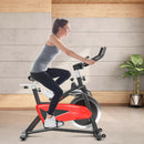 Magnetic Exercise Bike Fitness Cycling Bike with 35Lbs Flywheel for Home and Gym-Black & Red by LJGDeals