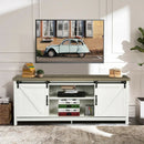 TV Stand Media Center Console Cabinet with Sliding Barn Door by LJGDeals