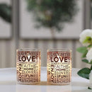 Glass Wax Battery LED Candle ( Set of 2 ) by JHY DESIGN