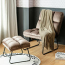 Velvet Massage Recliners with Ottoman Remote Control and Side Pocket by LJGDeals