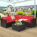 6 Pieces Patio Furniture Sofa Set with Cushions for Outdoor by LJGDeals