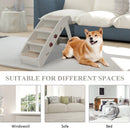 Collapsible Plastic Pet Stairs 4 Step Ladder for Small Dog and Cats by LJGDeals