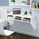 Wall Mounted Floating Computer Table Desk Storage Shelf-White by LJGDeals