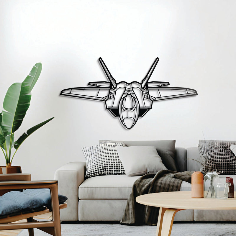 F-22 Raptor Angle Metal Aircraft Wall Art - NCP0078