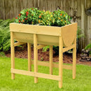 Raised Wooden Planter Vegetable Flower Bed with Liner by LJGDeals