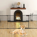 Adjustable Panel Baby Safe Metal Gate Play Yard-Black by LJGDeals