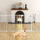 Adjustable Panel Baby Safe Metal Gate Play Yard-White by LJGDeals