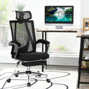 Ergonomic Recliner Mesh Office Chair with Adjustable Footrest-Black by LJGDeals
