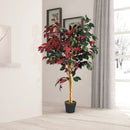 4 Feet Tall Artificial Ficus Tree with Nursery Pot by LJGDeals