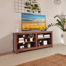 58 Inch Wood TV Stand for TVs up to 65 Inches with 4 Open Storage Shelves by LJGDeals