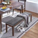 Upholstered Entryway Bench Footstool with Wood Legs by LJGDeals