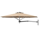 8ft Wall-Mounted Telescopic Folding Tilt Sun Shade Umbrella by LJGDeals