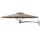 8ft Wall-Mounted Telescopic Folding Tilt Sun Shade Umbrella by LJGDeals