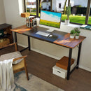 63 Inch Modern Splice Computer Desk with Heavy Duty Steel Frame by LJGDeals