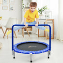 36 Inch Kids Trampoline Mini Rebounder with Full Covered Handrail-Blue