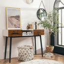 42 Inch Industrial Console Table with 2 Drawers for Entryway Hallway by LJGDeals