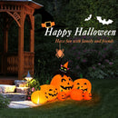 Halloween 7.5 Feet Inflatable Pumpkin Combo with Witch Black Cat by LJGDeals