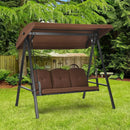 Outdoor 3-Seat Porch Swing with Adjust Canopy and Cushions by LJGDeals