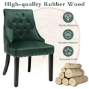 Modern Upholstered Button-Tufted Dining Chair with Naild Trim by LJGDeals