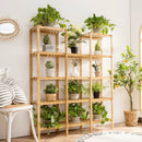 Multifunctional Bamboo Shelf Flower Plant Display Stand by LJGDeals