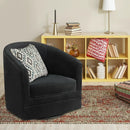 Assembly Accent Chair with 360-Degree Swivel Metal Base for Living Room by LJGDeals