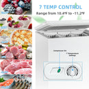 5.2 Cu.ft Chest Freezer Upright Single Door Refrigerator with 3 Baskets-White by DirectDeals