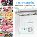 5.2 Cu.ft Chest Freezer Upright Single Door Refrigerator with 3 Baskets-White by LJGDeals