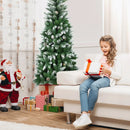 5/6/7.5 Feet Artificial Pencil Christmas Tree with Pine Cones by DirectDeals